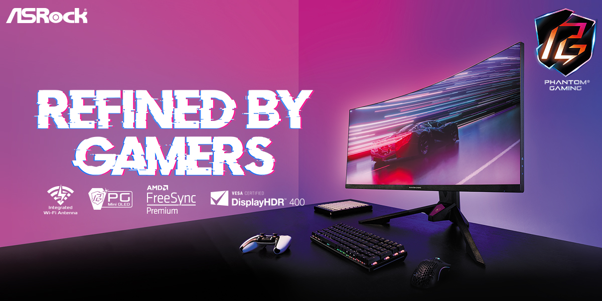 ASRock<sup>®</sup> Unveils New Phantom Gaming<sup>®</sup> Monitor Line-up at CES 2023-1