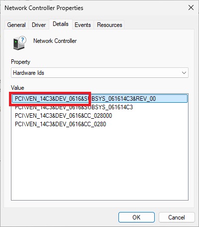 The example below uses AMD RZ616 for illustration